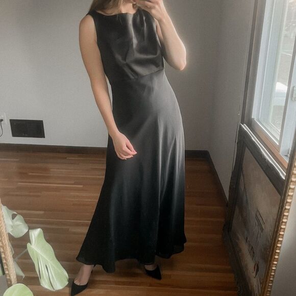 Vintage Romantic Long Length Dress With Scoop Back Size S - Picture 3 of 7